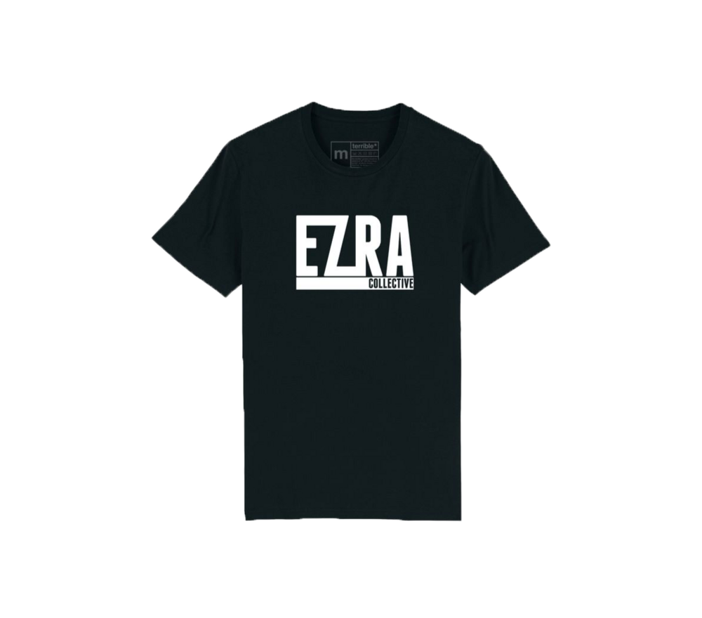 Black EZ logo tee with white font