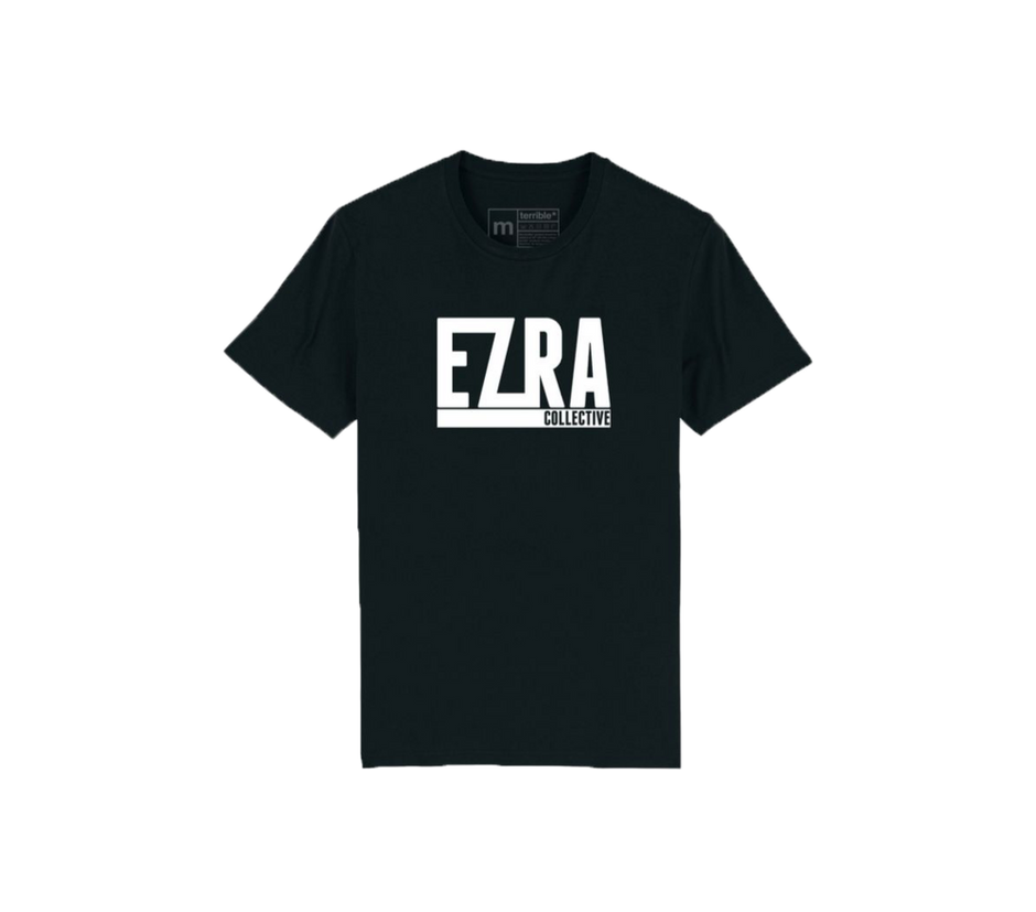 Black EZ logo tee with white font